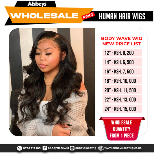 24 Inches Bodywave Human Hair Wig