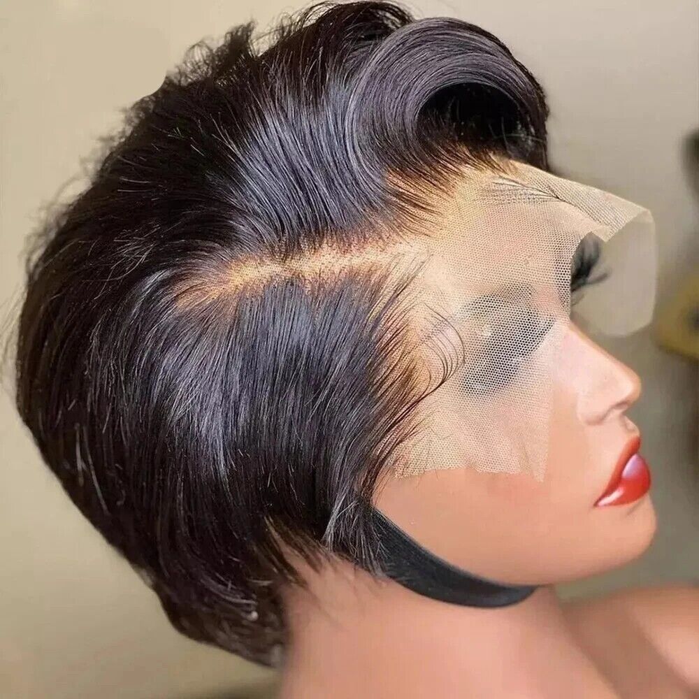 Pixie Cut Frontal Human Hair Wigs Wig 13*4