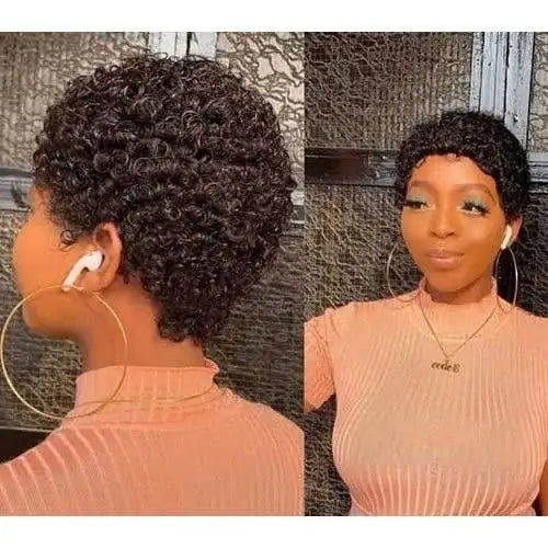 Venus Jerry Curl Short Hair Wig