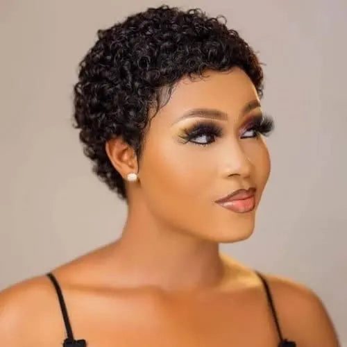 Venus Jerry Curl Short Hair Wig